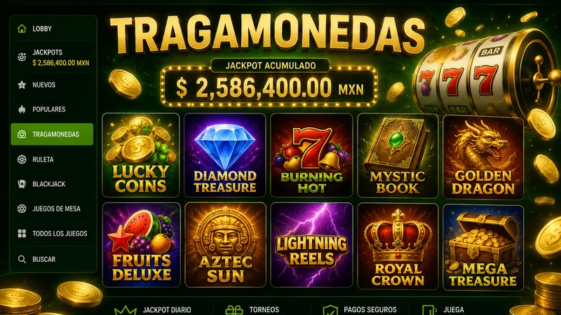 Lobby de tragamonedas del casino de CampoBet México