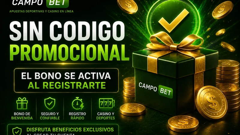 El bono de CampoBet se activa al registrarte, sin código promocional